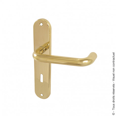 Poignées de porte en laiton antimicrobien